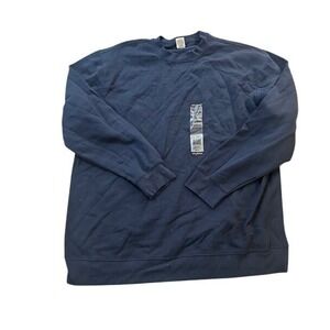 Joe Boxer Mens XL Navy Blue Crewneck Sweatshirt Soft & Warm Fleece Pullover NEW